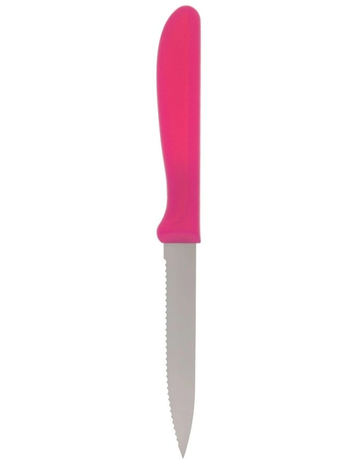 Serrated Knife 10cm in Pink