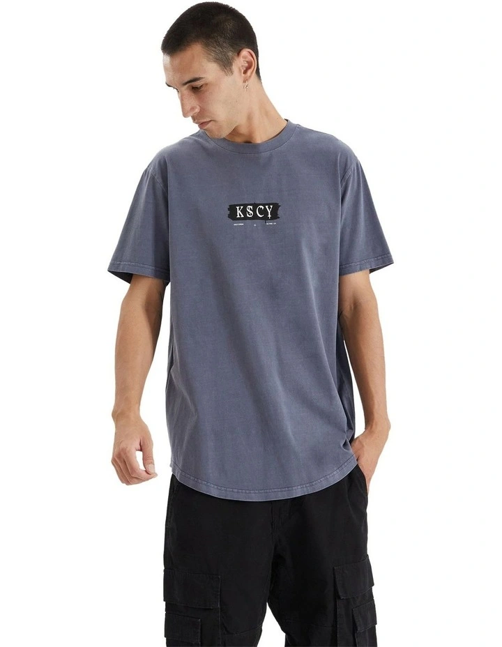 Leadville Dual Curved Tee in Blue
