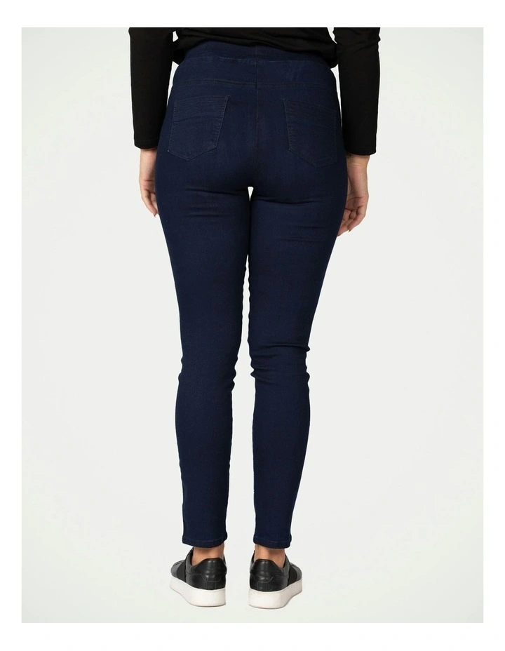 Suzy Stretch Long Pull On Jeans in Blue