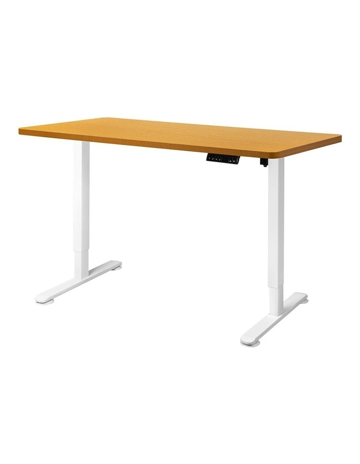 Motorised Height Adjustable Standing Desk 140cm in Natural