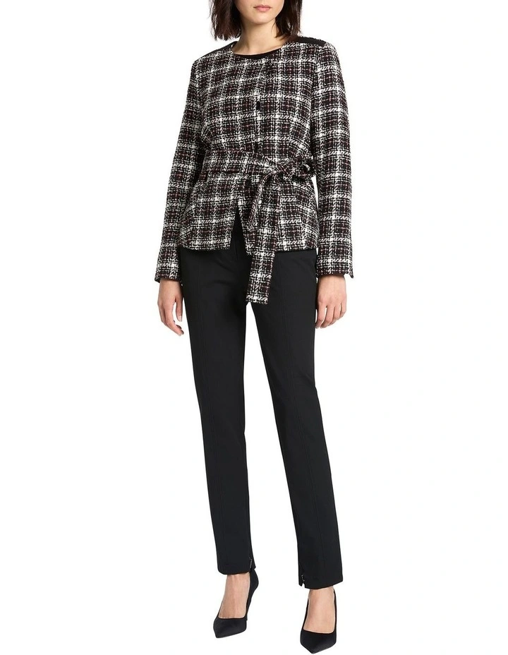 Emry Tweed Jacket in Black Check