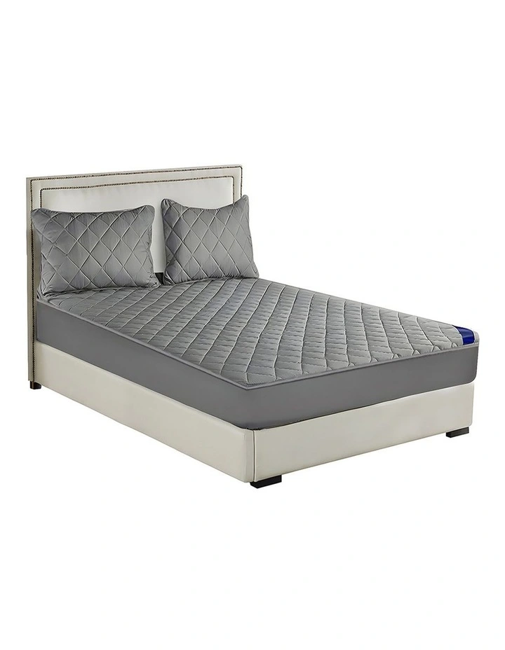Bed Sheet Protector with Pillow Covers 138cm in Grey