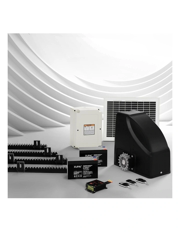 Automatic Sliding Gate Opener Kit 10W Solar 4m 600kg in Multi