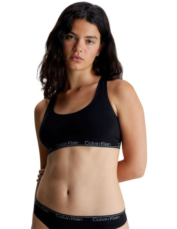 Modern Seamless Racerback Bralette in Black