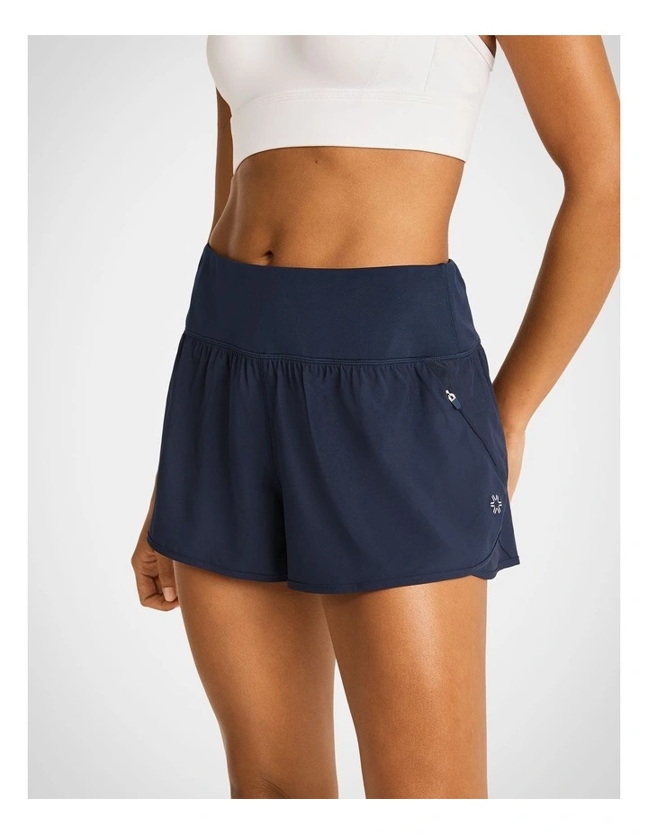 Mesh Run Shorts Indigo in Blue