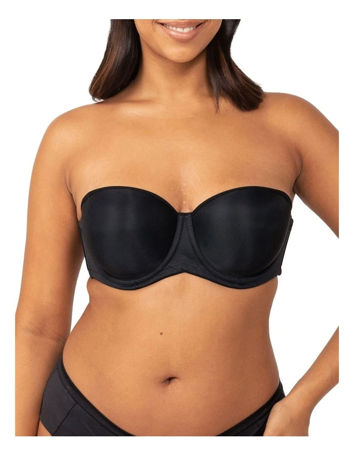 Beautiful Silhouette Strapless Bra in Black