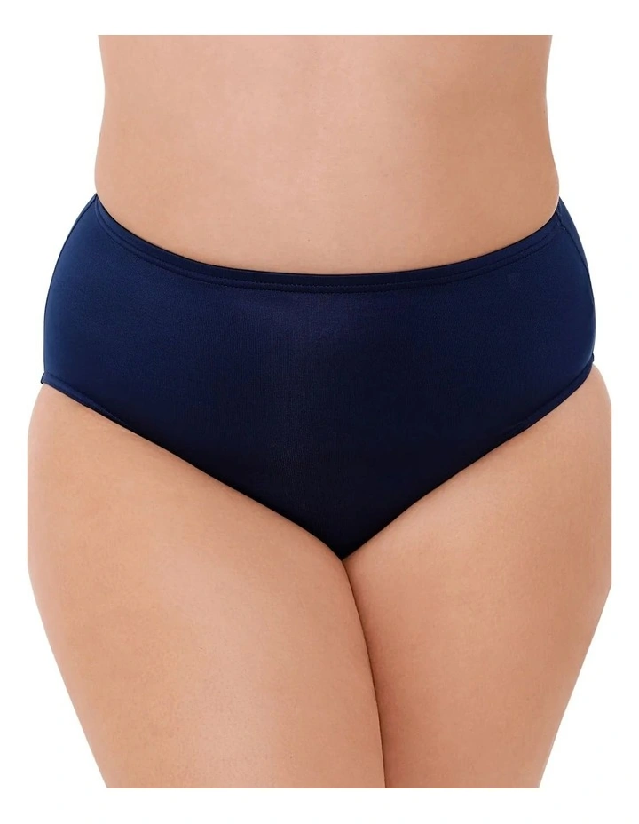 Full Coverage Shaping Bikini Bottoms Plus in Midnight