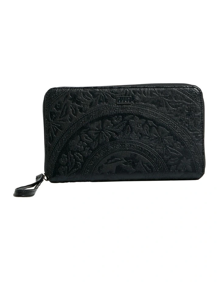 Hibiscus Travel Wallet in Black
