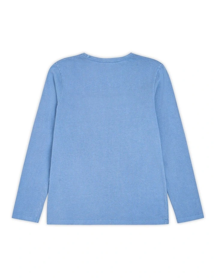 The Long Sleeve Marcoola Tee (8-14 Years) in Frost