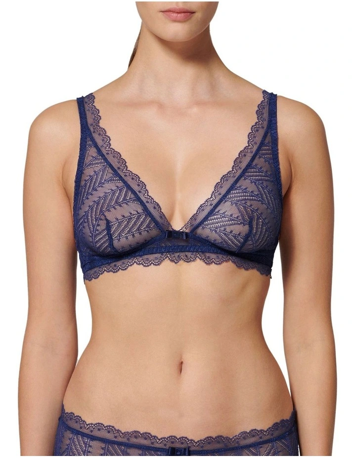 Canopee Soft Cup Triangle Bra in Blue