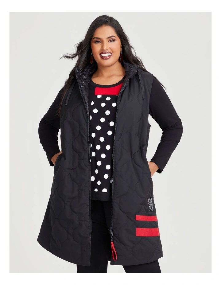 Scarlet Puffer Vest in Black