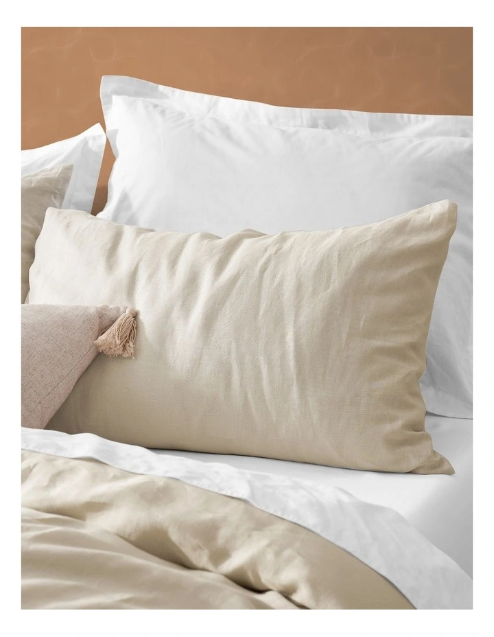 Vintage Washed Hemp Linen Quilt Cover Set in Oatmeal