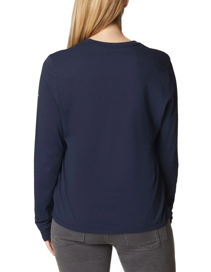 Trek Relaxed Long Sleeve Tee in Blue