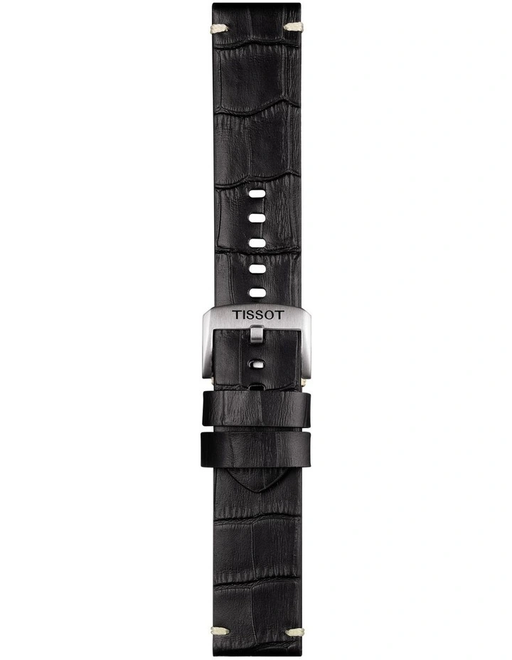 Official Leather 22mm Watch Strap in Black