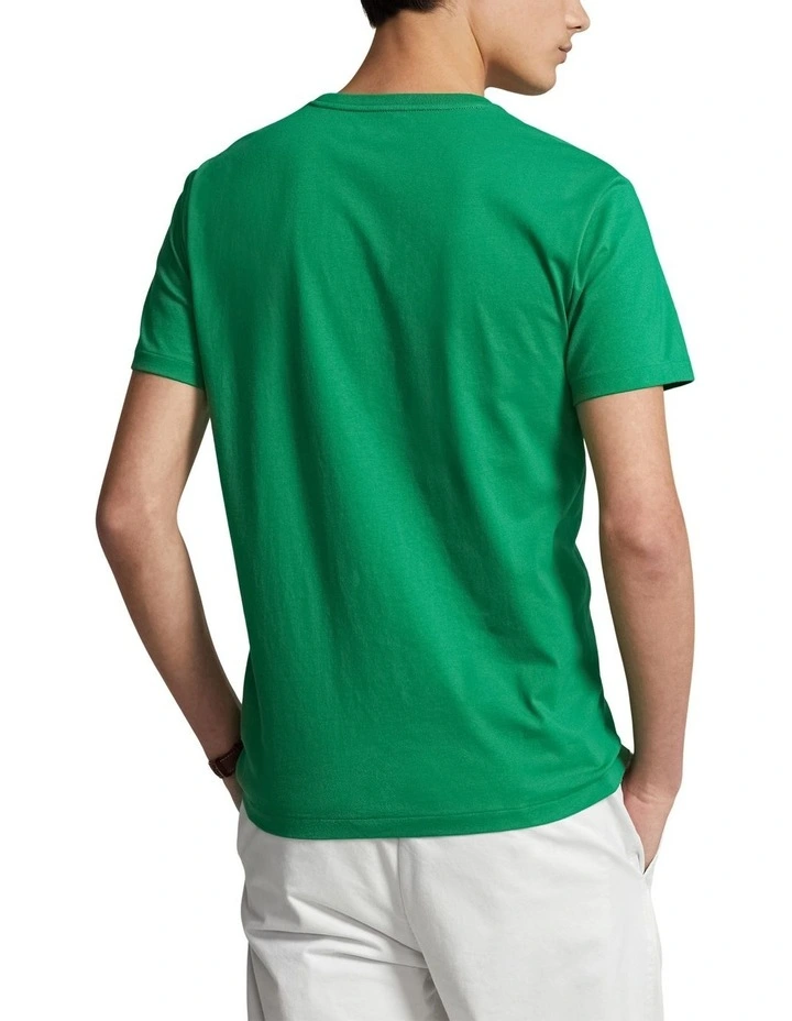 Custom Slim Fit Jersey Crewneck T-Shirt in Green