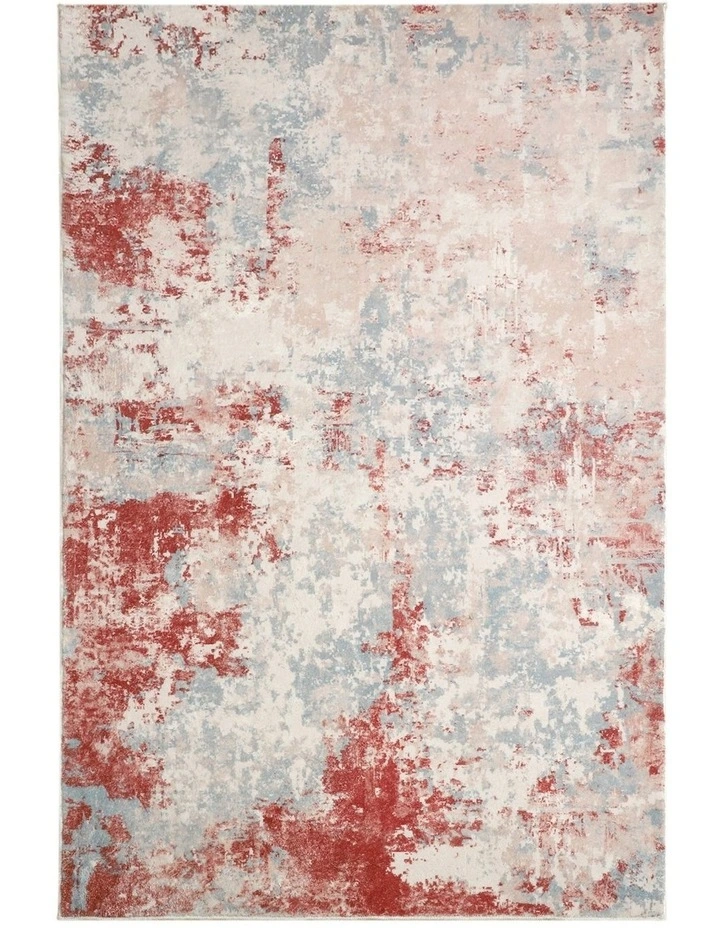 Modern Distressed Machine Washable Rug 90x150cm in Multi
