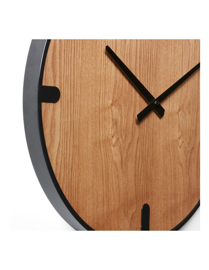 Edison Wall Clock in Black
