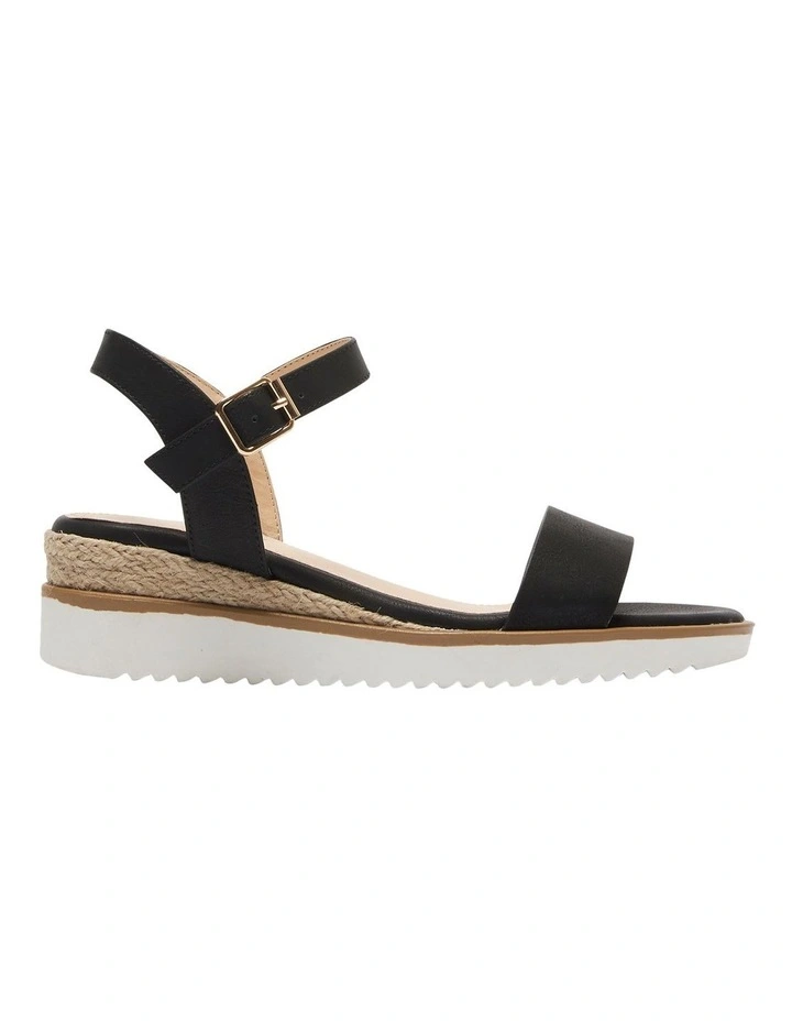 Verona Sandals in Black Smooth