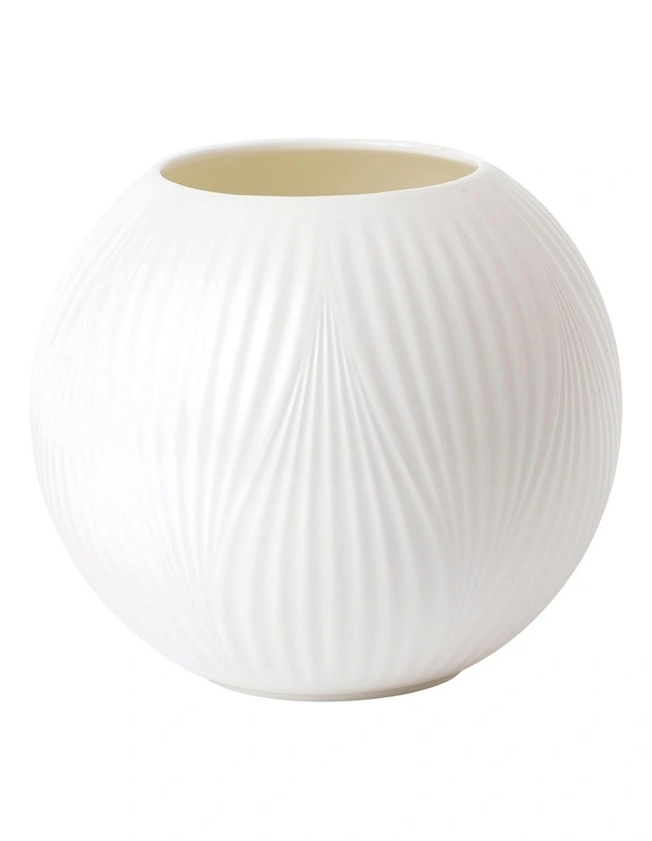 White Folia 13cm Rose Bowl White