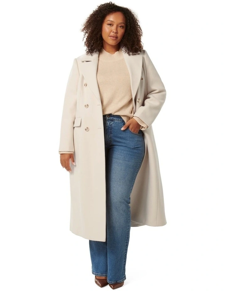 Hannah Maxi Coat in Cream