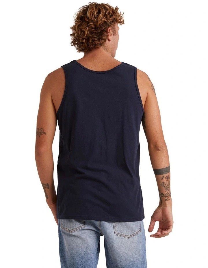 Comp Logo Muscle Vest Top in Navy Blazer