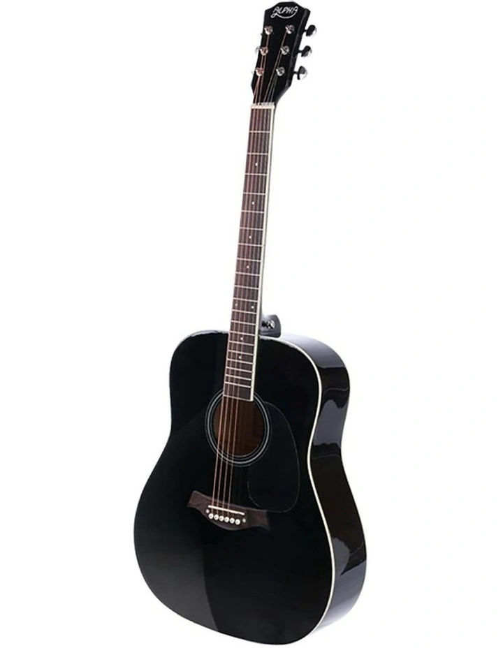 41 Inch Acoustic Guitar Classical Wooden Folk Full-size Steel Stringblack