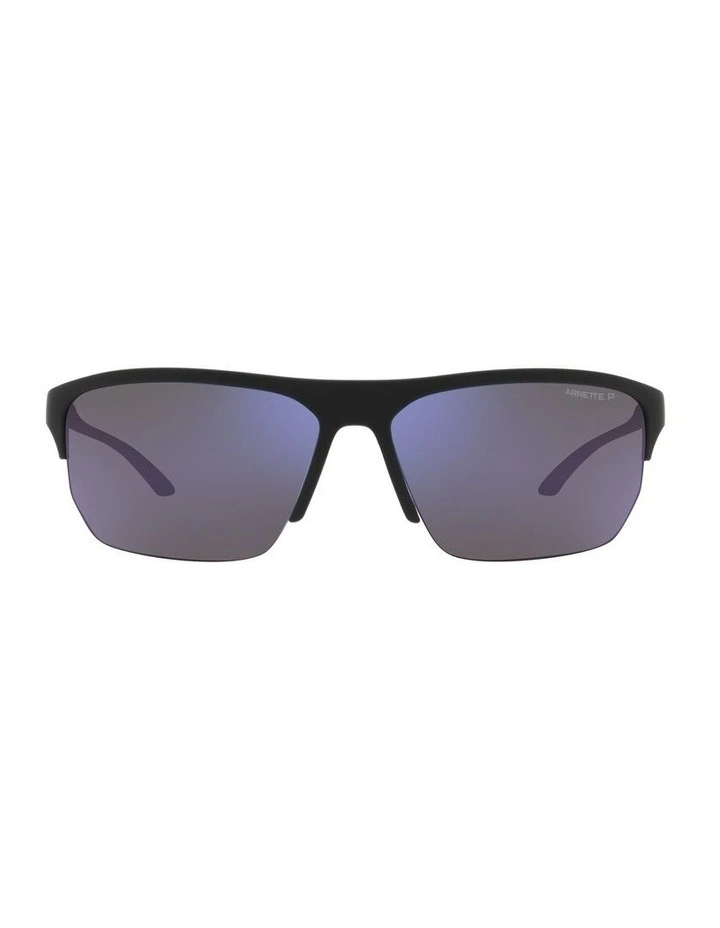 Dean II Blue Polarised Sunglasses in Matte Black
