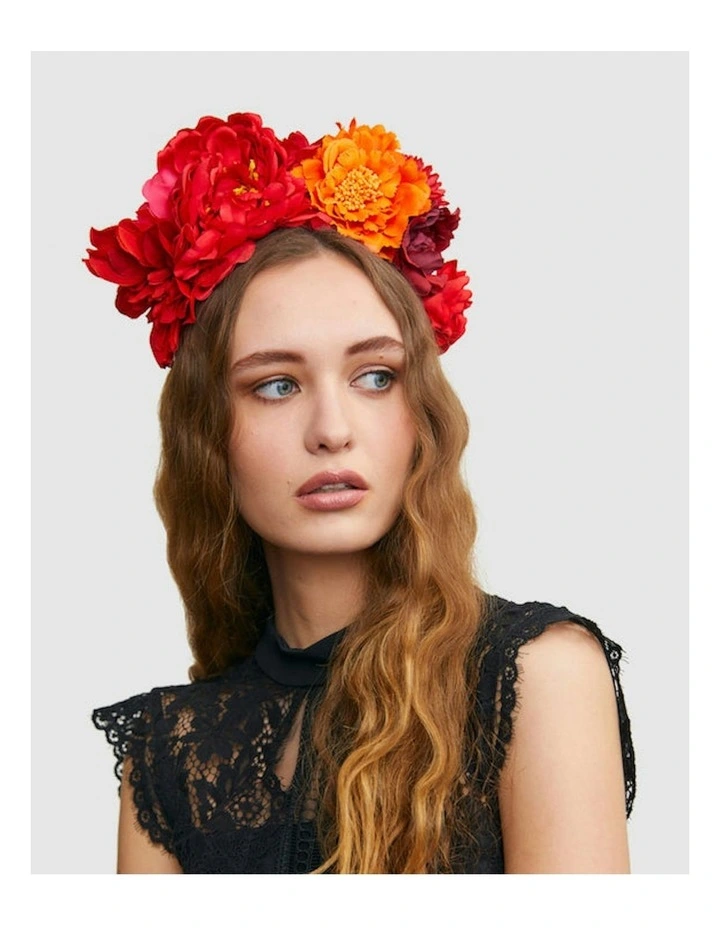 Frida Flower Crown in Red