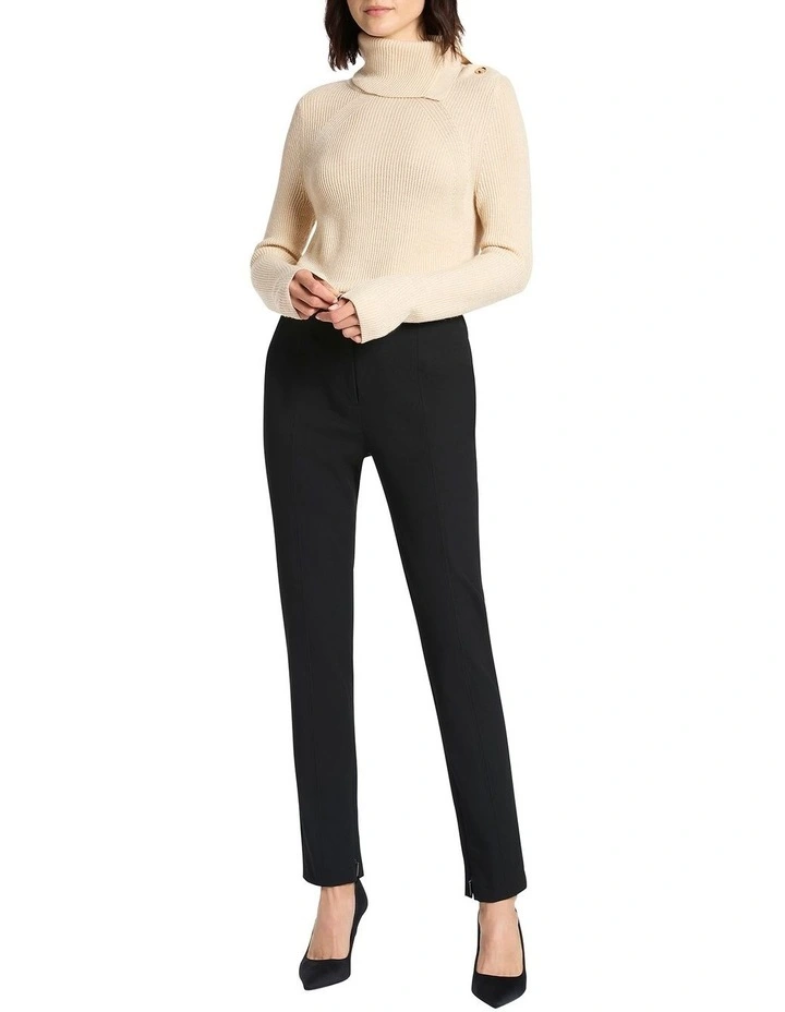 Ines Collared Wool Knit in Chantilly Sparkle