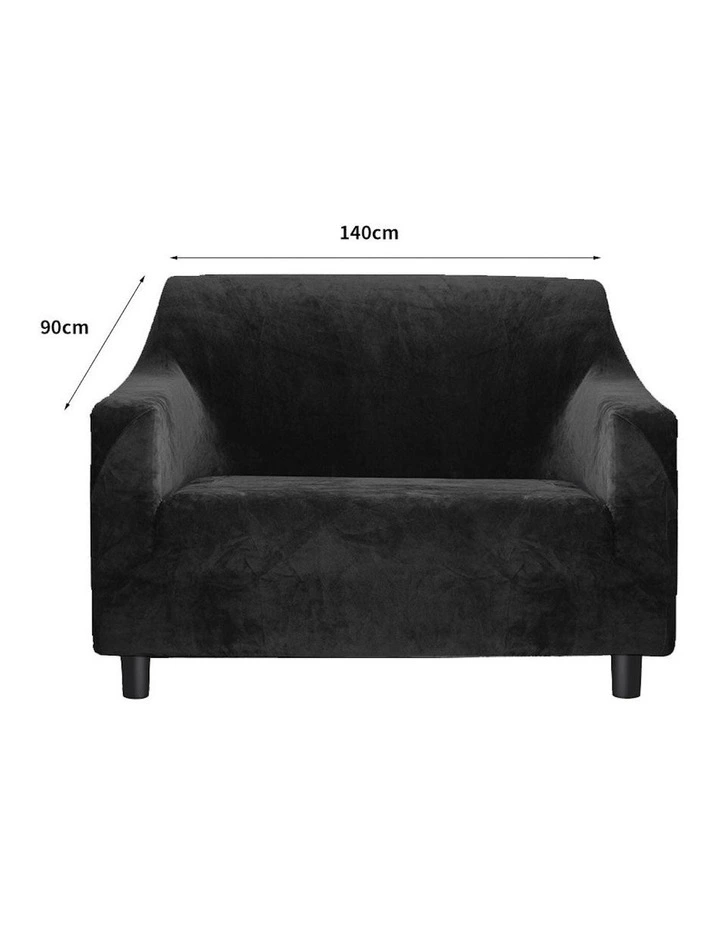 Sofa Covers 1 Seater High Stretch Slipcover Protector Couch Cover in Black