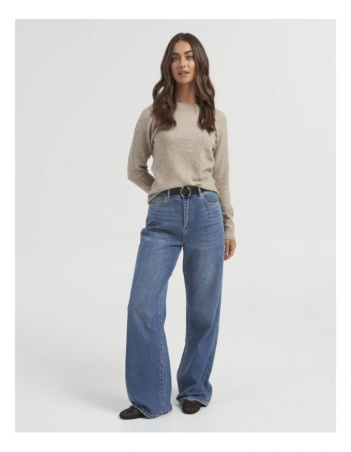 Doffy Long Sleeve Knit in Beige