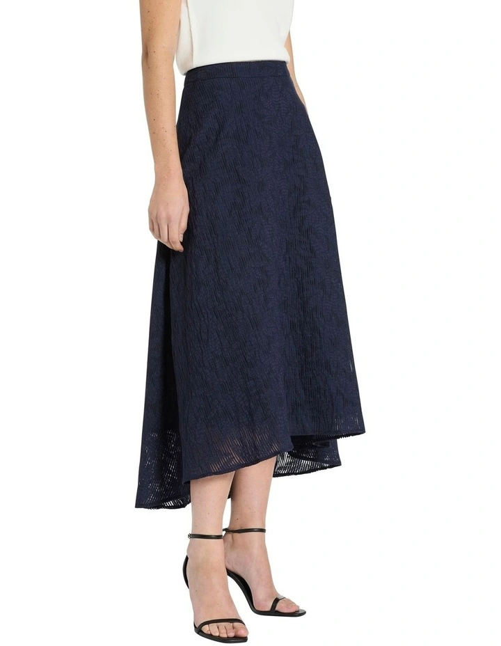 Mannie Midi Skirt in Navy