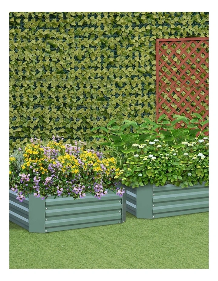 Galvanised Raised Bed Planter Box 90cm in Green