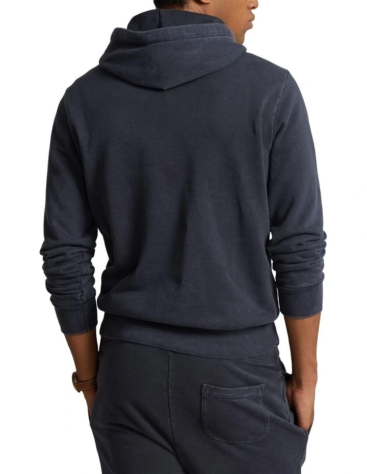 Loopback Fleece Hoodie in Black