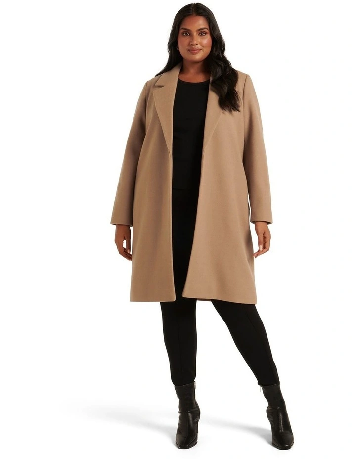 Lily Longline Coatigan in Brown