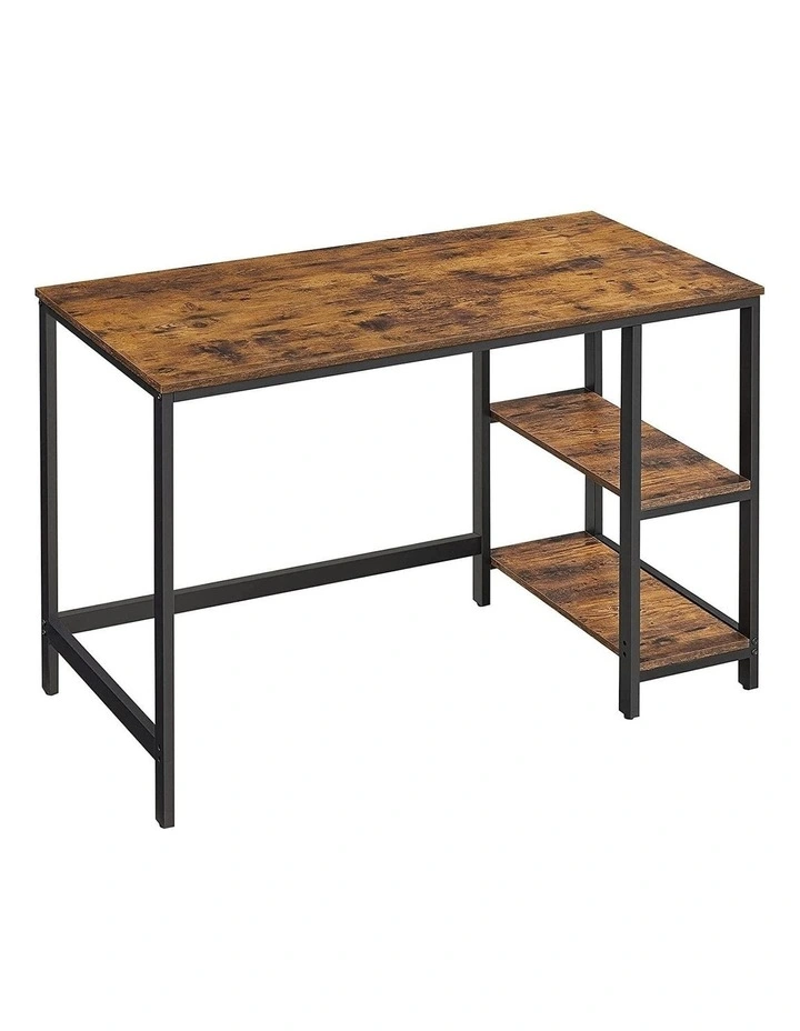 Home Office Desk 47.2inch in Rustic Brown/Black