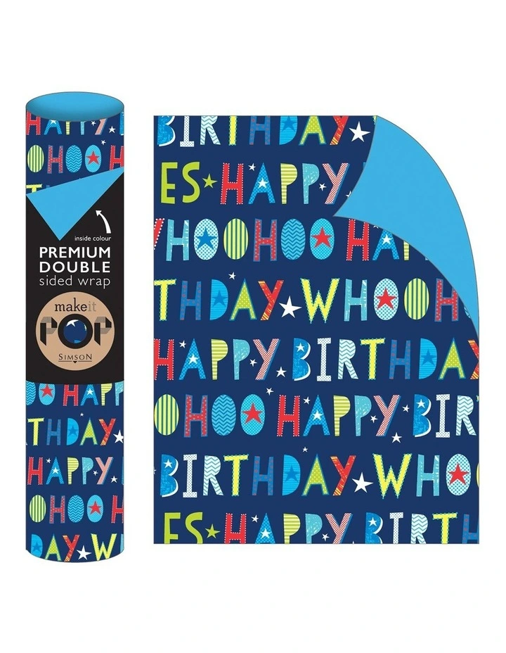 Bingo Bango Woohoo Happy Birthday Roll Wrap