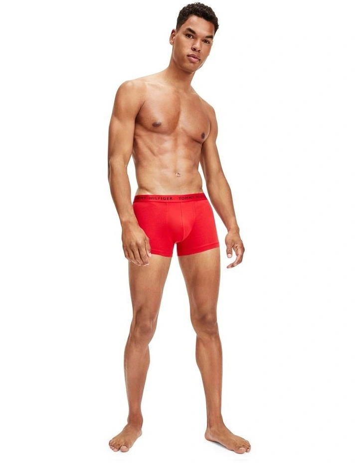 Recycled Essentials Cotton Trunks 3 Pack in Multi