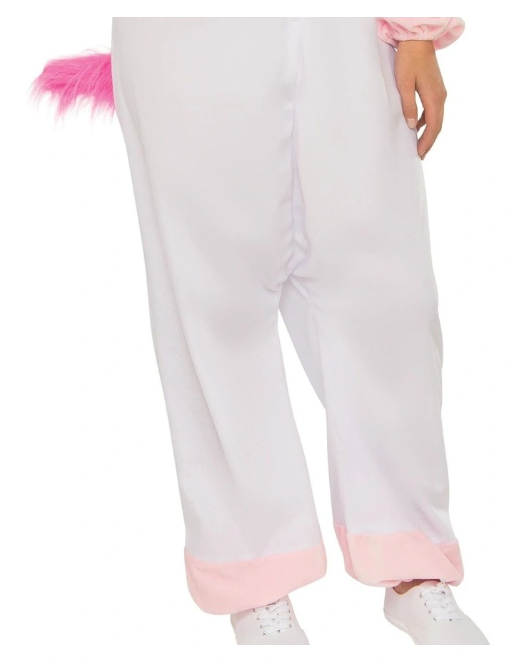 Rubies Fluffy Unicorn Dress Up Jumpsuit Costume in White