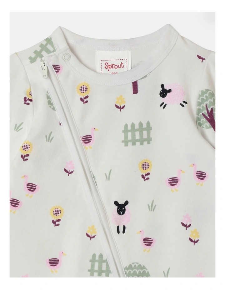 Essential Jersey Sheep Coverall in White