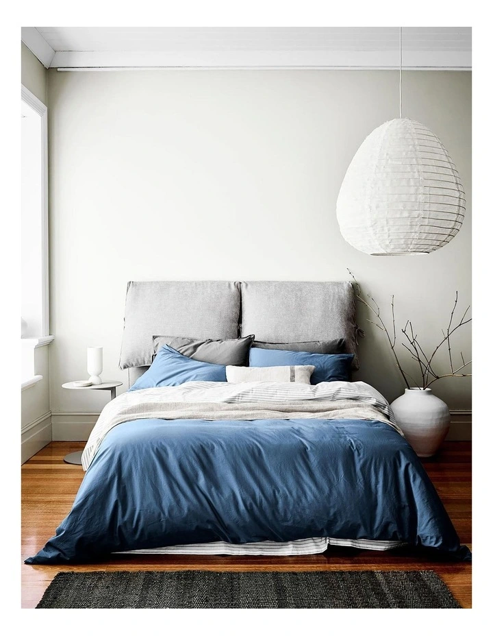 Halo Organic Cotton Bedlinen Collection in Bijou Blue