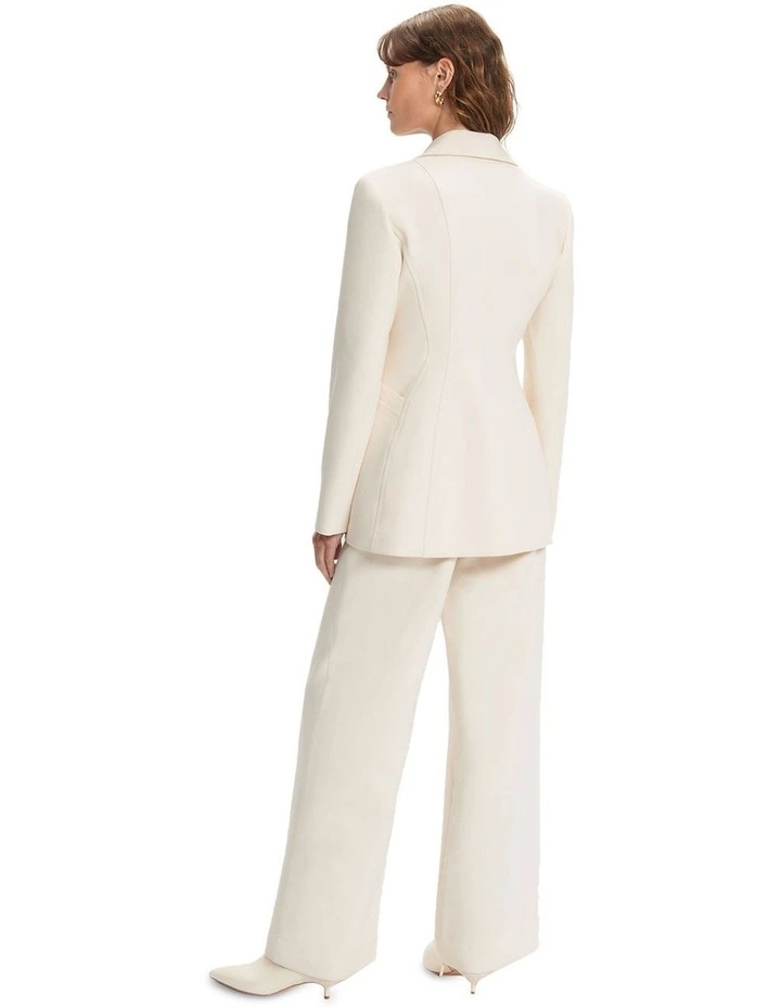 Pinstitch Tailored Pant in Winter White