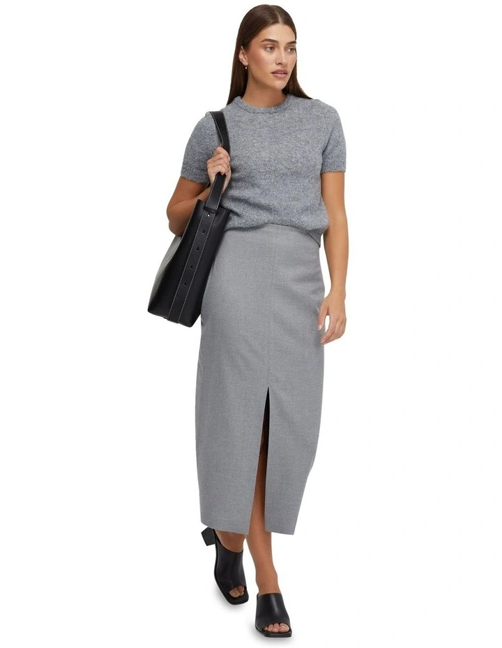 Rosie Short Sleeve Soft Knit in Grey