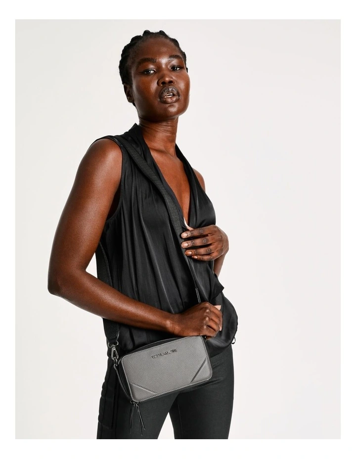 Courtnie Camera Crossbody Bag In Gunmetal