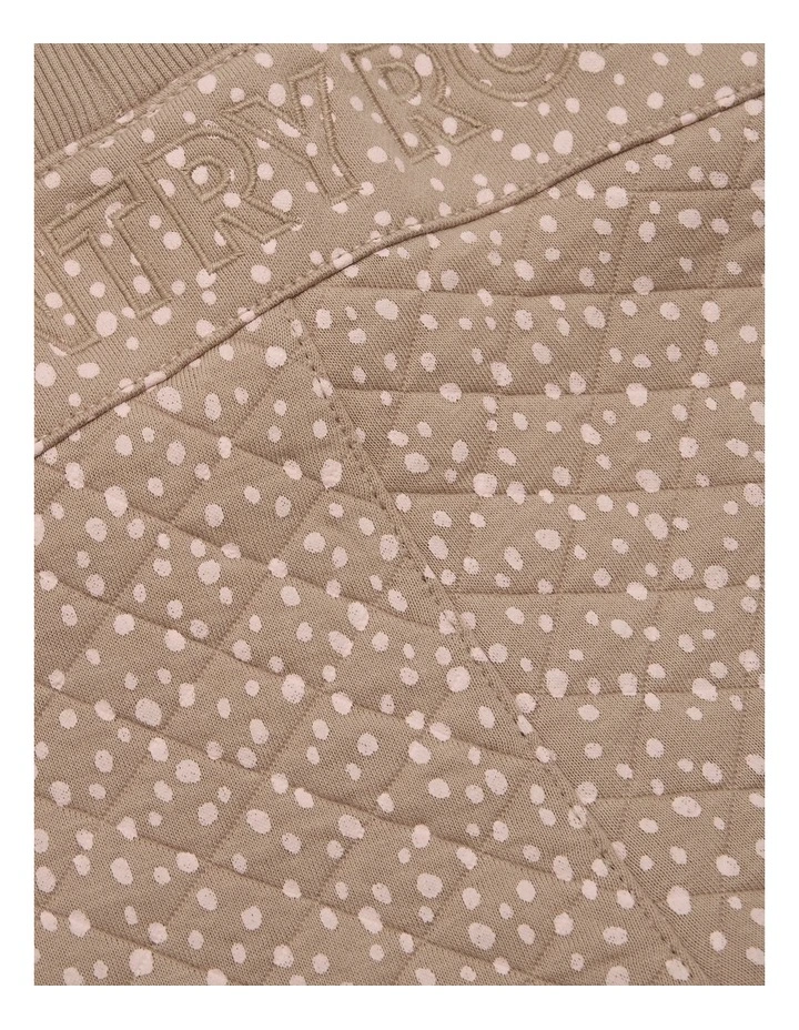Australian Cotton Blend Quilted Sweat Pant in Mushroom Spot