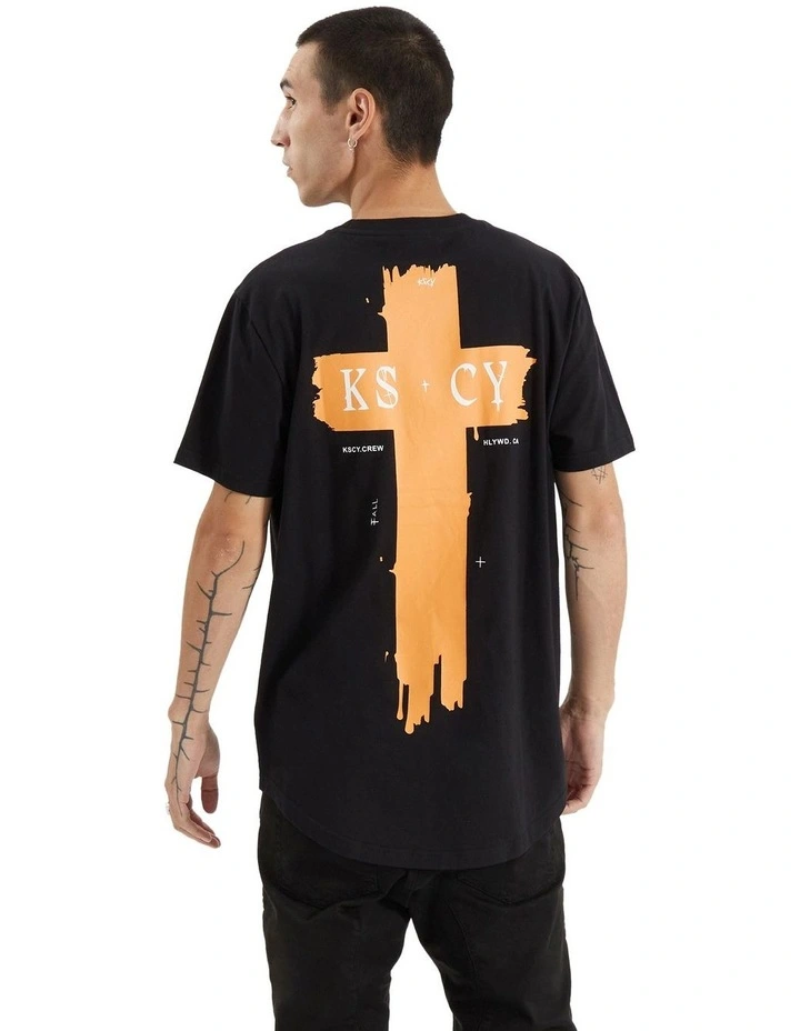 Leadville Dual Curved Tee in Black