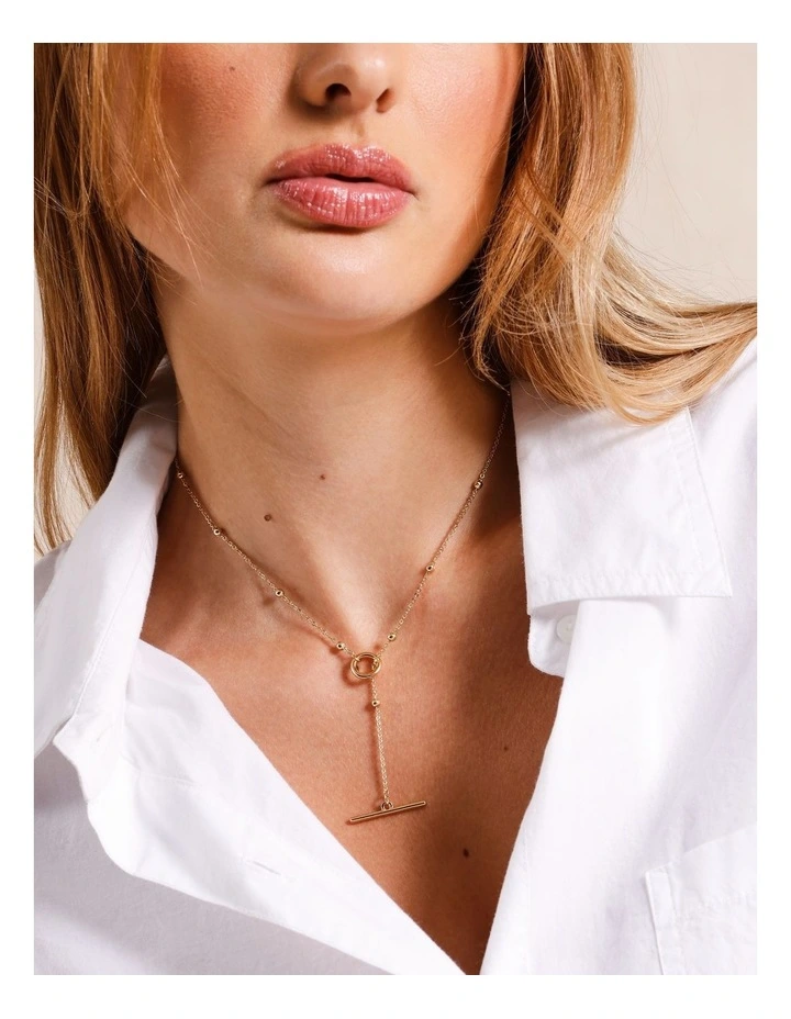 Toggle Small Ball Necklace in Gold