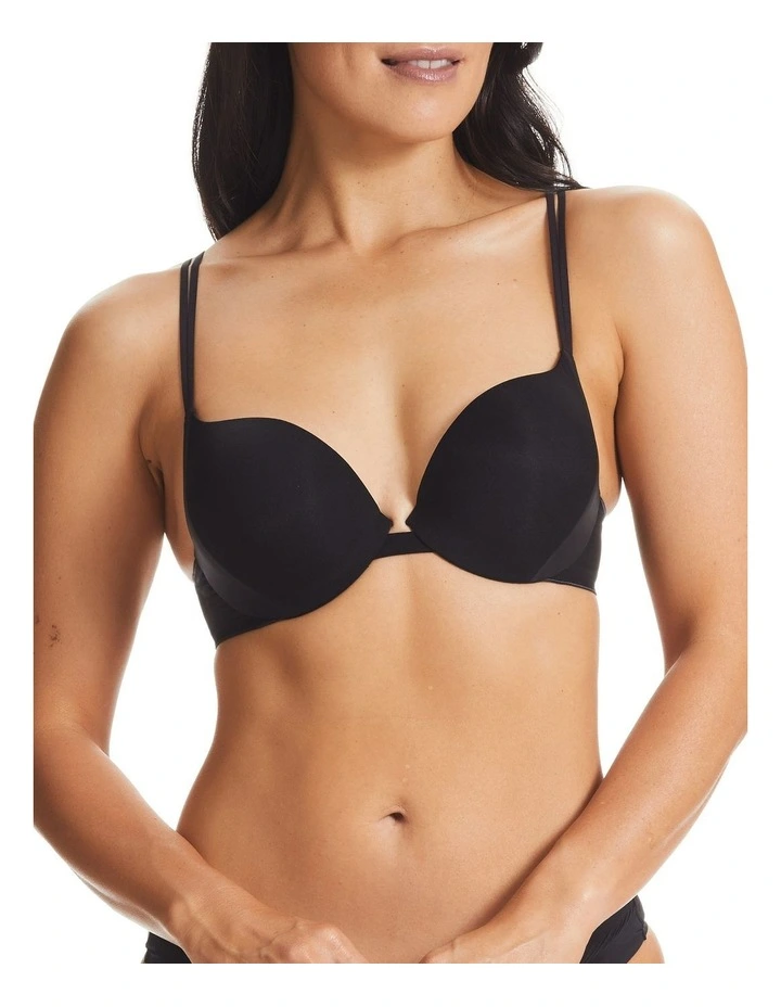 Dual Up Two Boost Push Up Bra in Jet Black