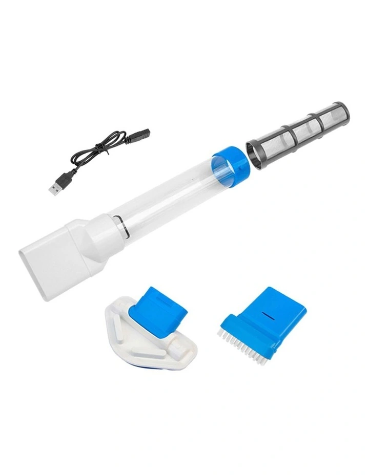 127 Portable Rechargeable Spa and Pool Vacuum Cleaner in White/Blue