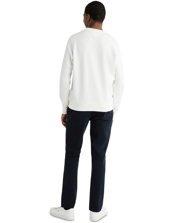 Arched Varsity Logo Sweatshirt in White